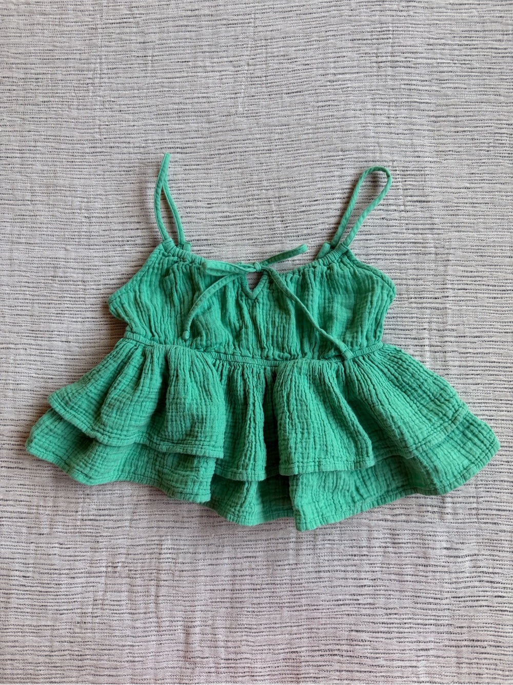 Green Tiered Tank Top